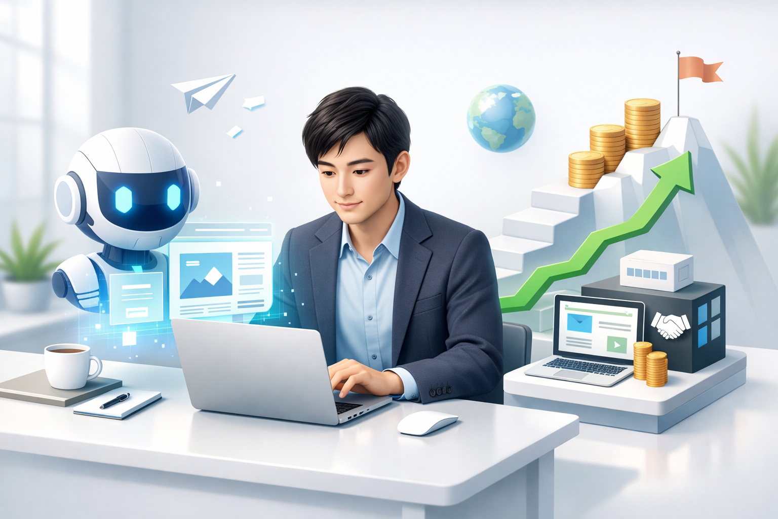 Webサイト制作・営業にAI活用で副業を始める！未経験から高収入を目指すロードマップ